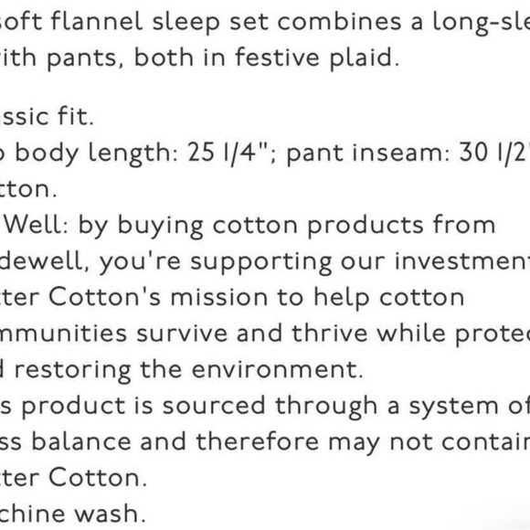 Women’s Madewell flannel pajama set, size small - Picture 5 of 5